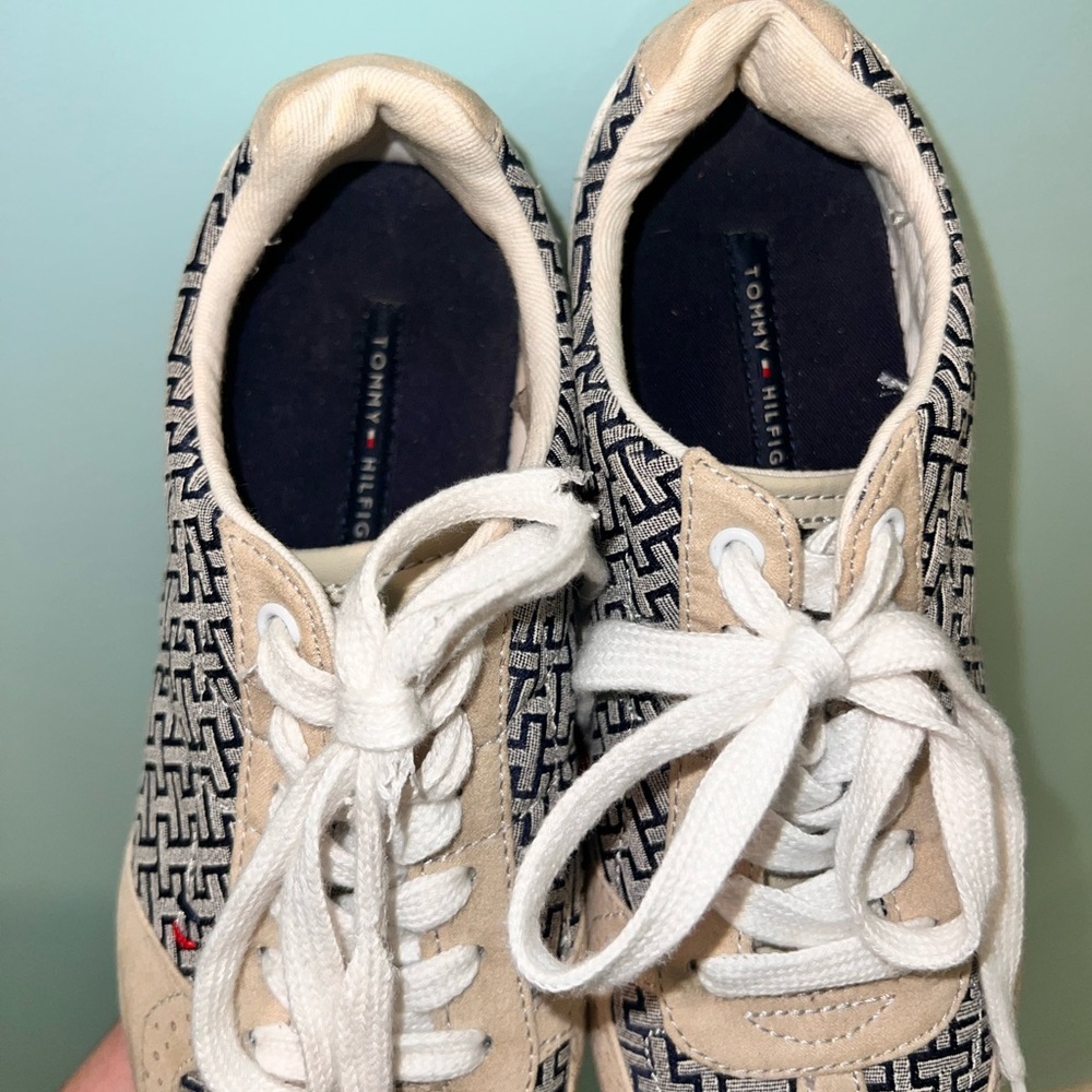 Tommy Hilfiger Navy and Cream Women's Shoes